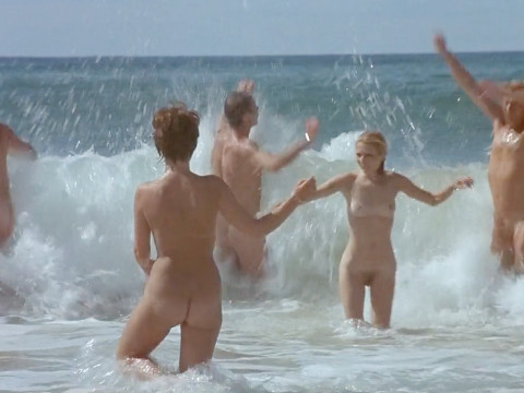 A nude party on the seaside